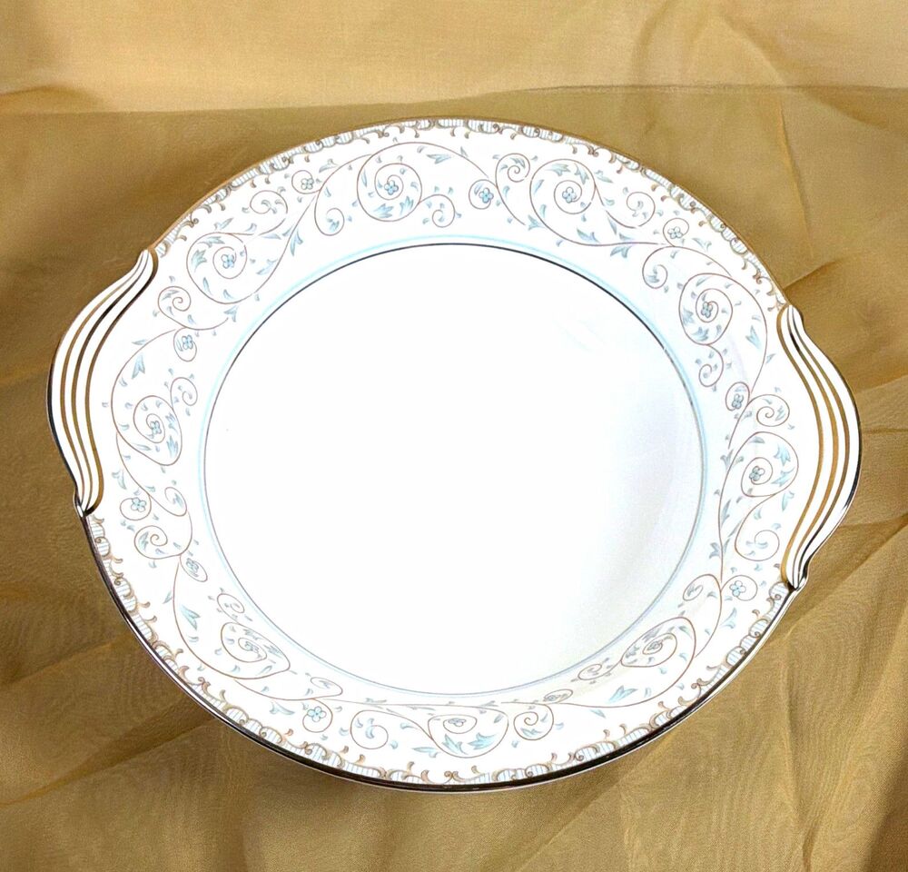 Vintage Noritake Oxford Fine China 10.5” Round Vegetable Serving Bowl Platinum